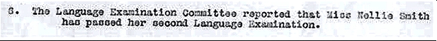 Nellie passes 2nd Language Exam